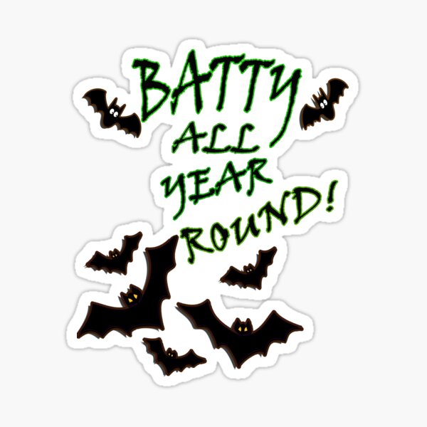 Crazy Bat Lady Stickers Redbubble - halloween bat decals roblox