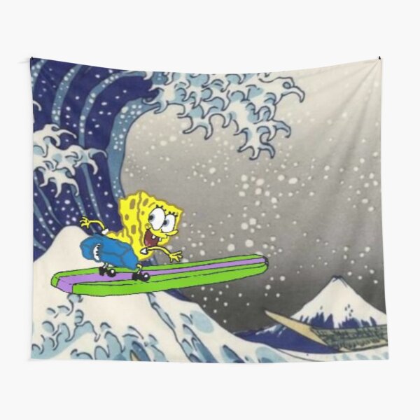 spongebob oops i guess ripped my pants Tapestry