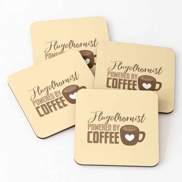 Item preview, Flugelhornist powered by coffee designed and sold by jazzydevil.