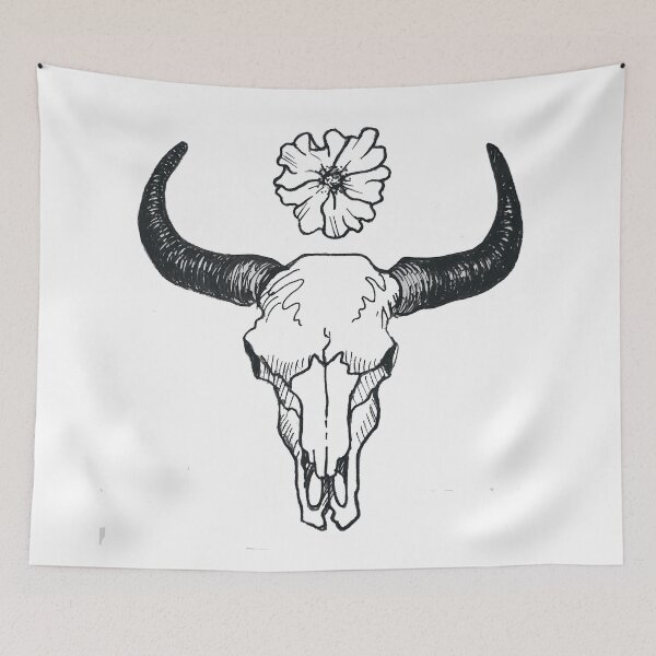 Item preview, Steer Skull Drawing designed and sold by MojaveLove.