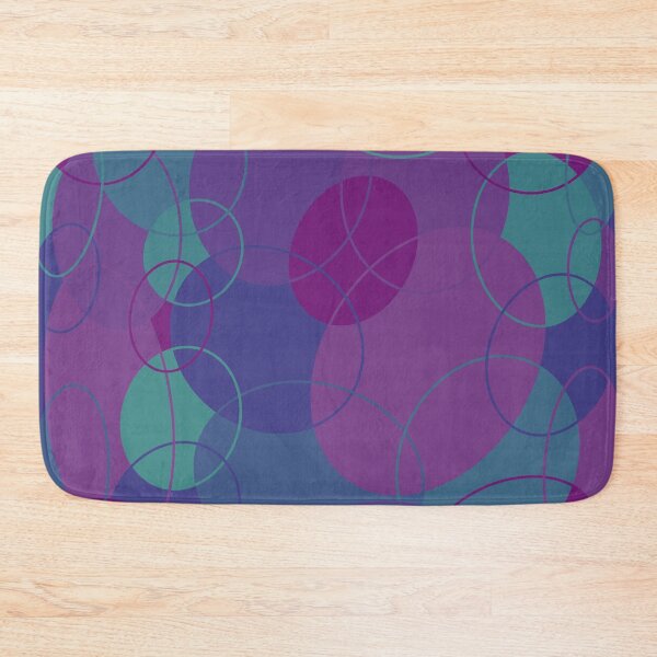 Item preview, colour blocking pattern with elliptic shapes in purple and blue hues designed and sold by susyrdesign.