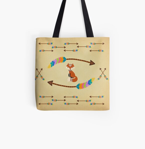 Fox - Arrows All Over Print Tote Bag