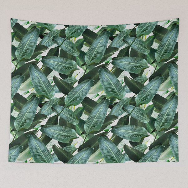 Item preview, Banana leaf swaying, tropical palm leaf, jungle, green designed and sold by chrissyink.