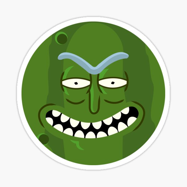 Rick and Morty - Pickle Rick Face Sticker Sticker
