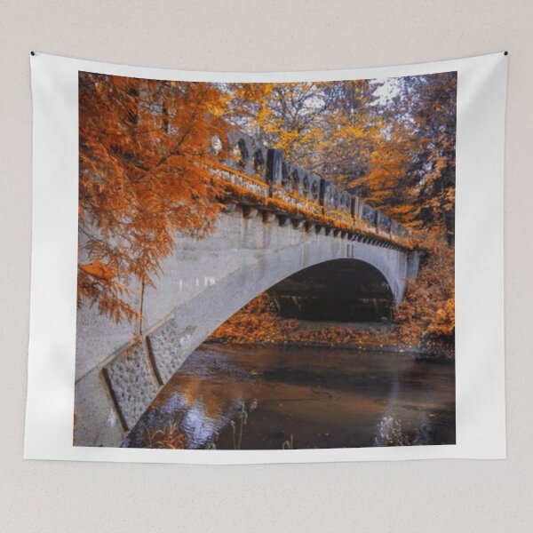Item preview, Bridge with fall colored leaves designed and sold by Hvll1116.