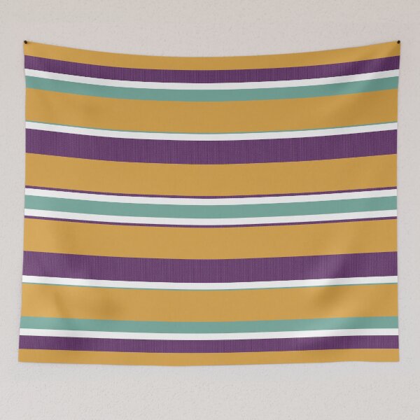 Item preview, Mod Stripes Mustard Teal Purple designed and sold by PageDesigns.