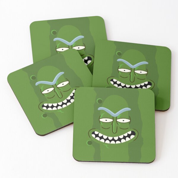 Rick and Morty - Pickle Rick Face Coasters (Set of 4)