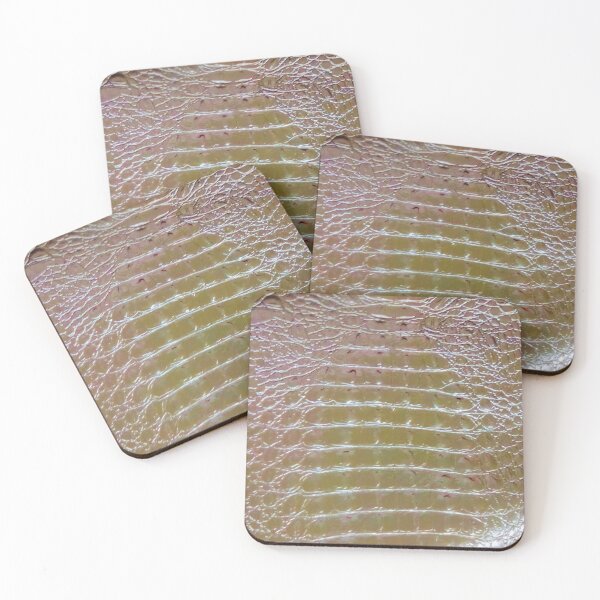 Item preview, Photographic Image of Reptile Skin - Alligator / Crocodile Silver Metallic  designed and sold by CrazyCraftLady.