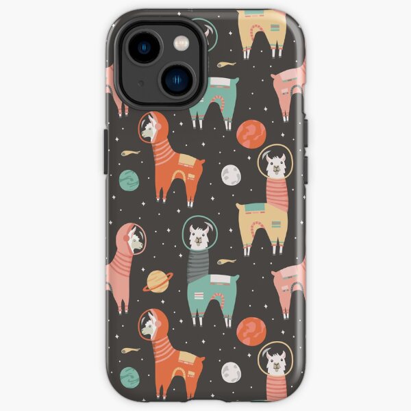 Astronauta Llamas en el espacio Funda resistente para iPhone