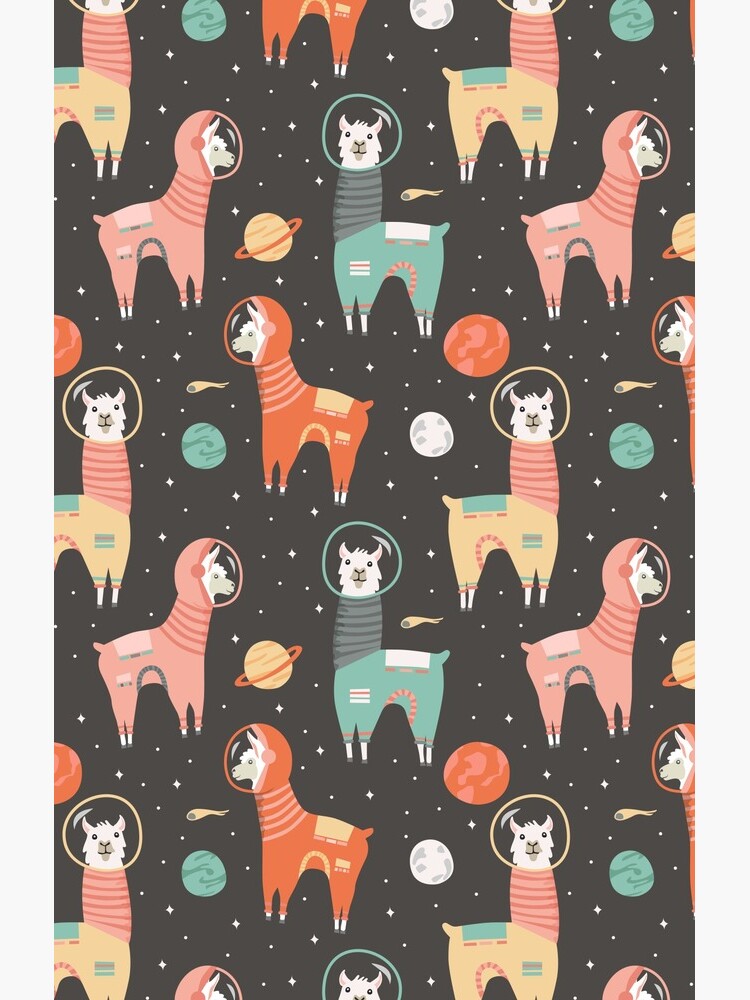 Astronaut Llamas in Space by latheandquill