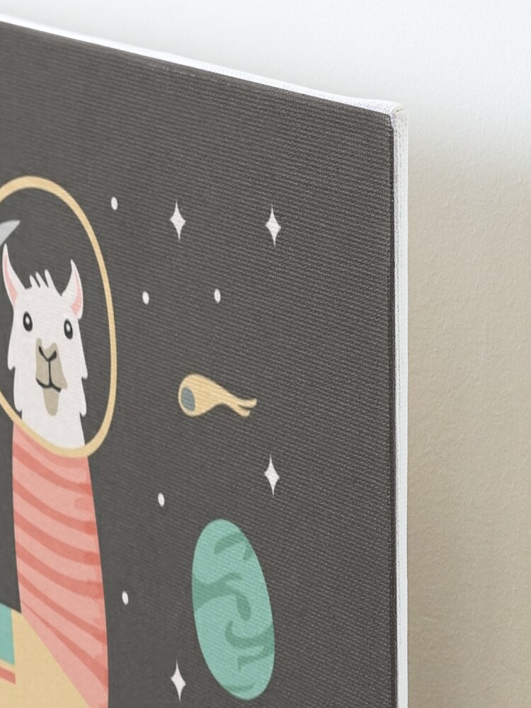 Alternate view of Astronaut Llamas in Space Mounted Print