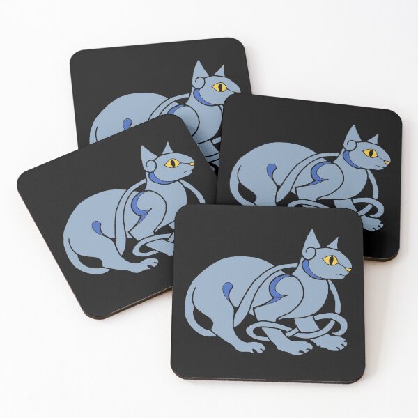 Item preview, Medieval Art Celtic Knot Blue Cat designed and sold by Cat Lady Designs.