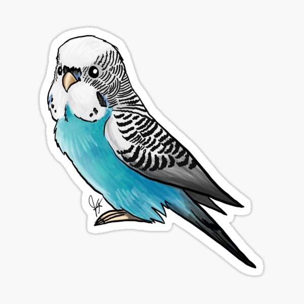 Item preview, Blue Budgie Parakeet designed and sold by Jennifer Stolzer.