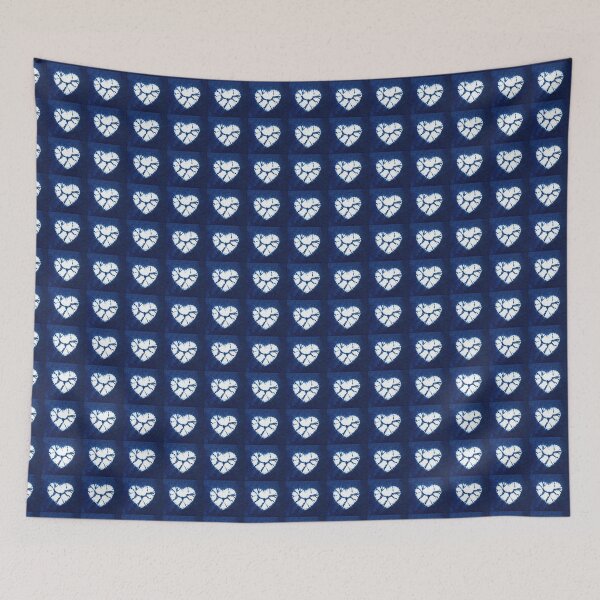 Item preview, Shibori Indigo Tie Dye Heart designed and sold by MojaveLove.