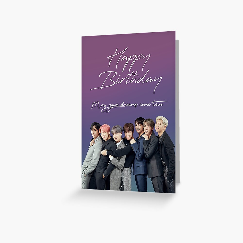 "BTS HAPPY BIRTHDAY CARD " Greeting Card by baekgie29 ...