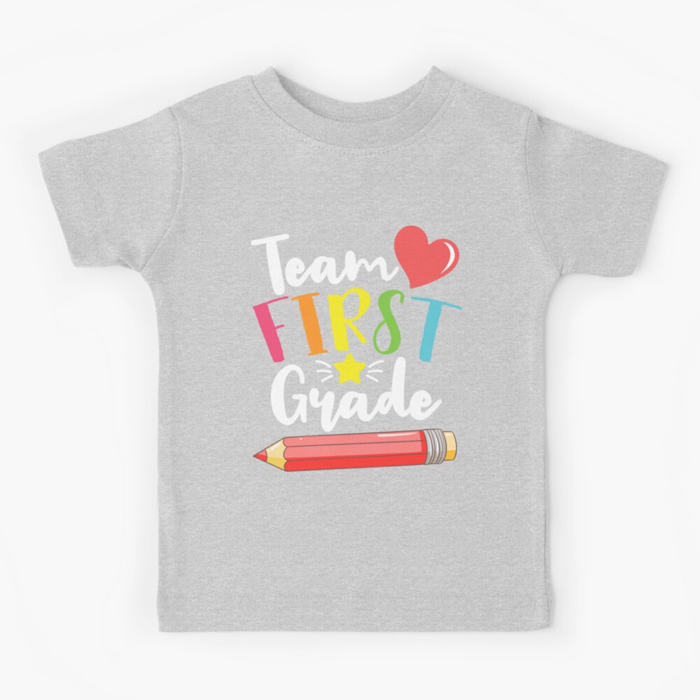 Shirts by Sarah Kids Cute First Grade Shirt Typography T Shirt Cool Tee Boy's Girl's 1st Grade Back to Grade Elementary Gift School Tshirt Navy / 2T