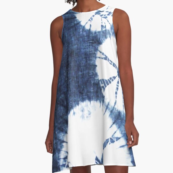 Item preview, Shibori Indigo Circles designed and sold by MojaveLove.