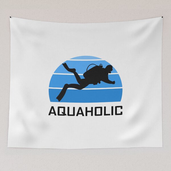 Item preview, Aquaholic Scuba Diver Funny Love Diving Ocean Water Dive  designed and sold by CreatedByHeidi.