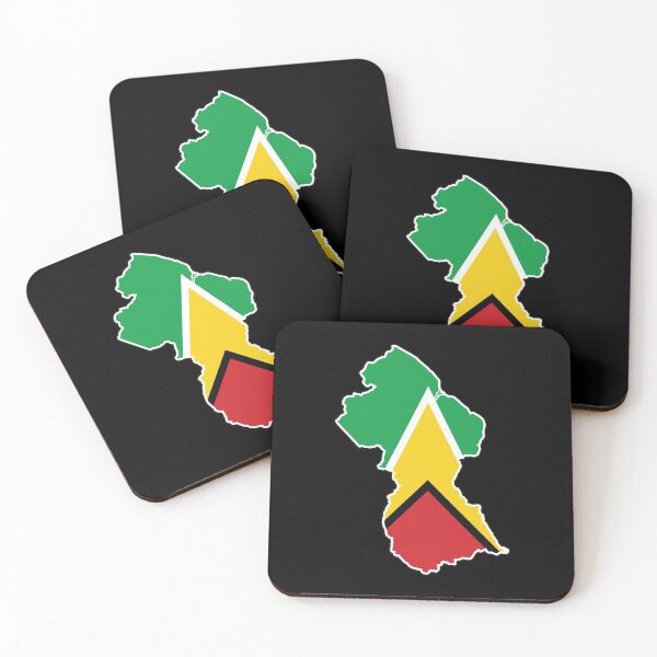 Item preview, Guyana National Flag Clipped into Map of Guyana  designed and sold by IdentiTee Studios.