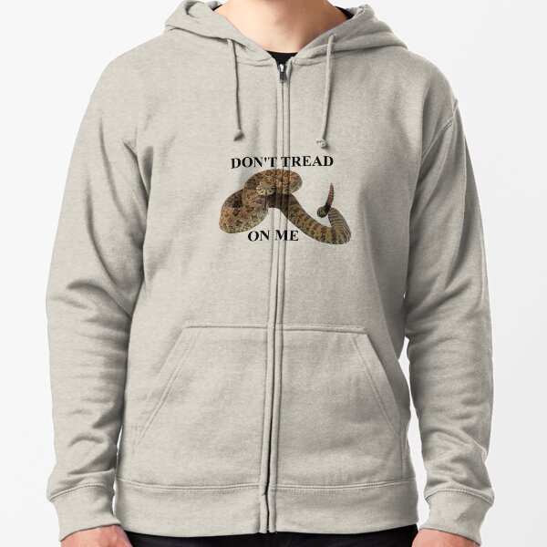 Dont Tread on Me (black lettering) Zipped Hoodie