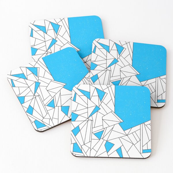 Item preview, Blue and Black geometric pattern designed and sold by ekpatterns.