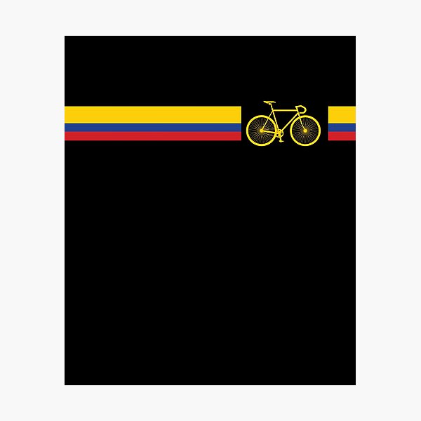 Colombian Cycling Colombia Flag Colors Cyclist Bicycle Photographic Print