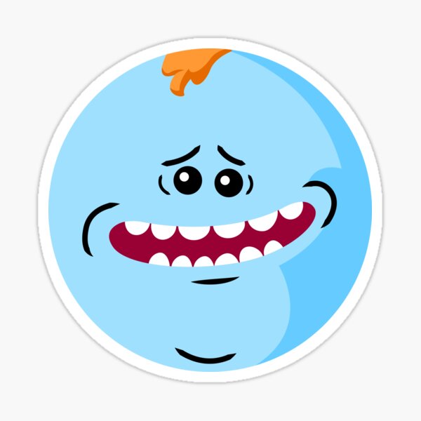 Rick and Morty - Mr. Meeseeks Face Sticker Sticker