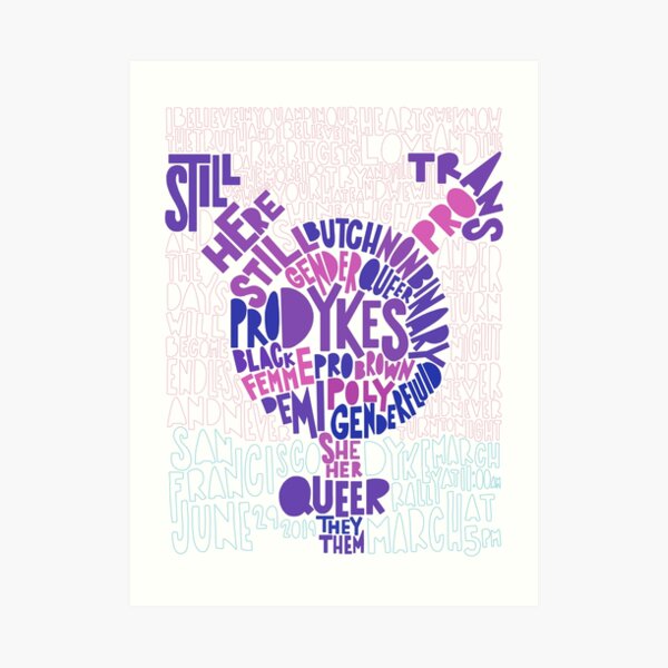 Dyke March poster 2019 Art Print