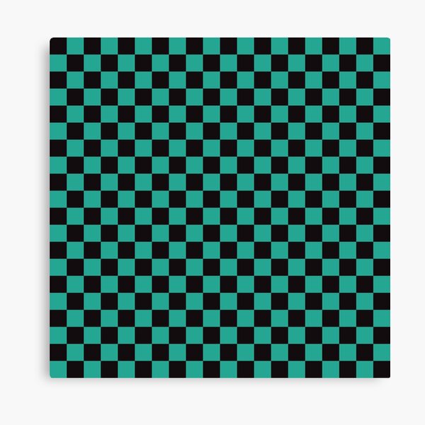 "Minimalist check pattern. checkered square, Green and black. Checkered