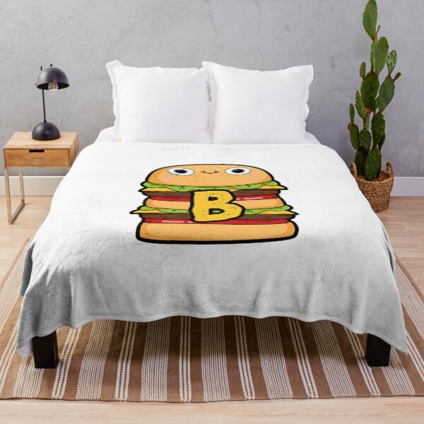 Artikelvorschau, Alphabet Buchstabe B Super Cute Burger entworfen und verkauft von kidsmonogram.