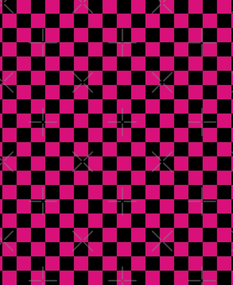 black and pink checkered