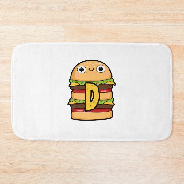 Item preview, Alphabet Letter D Super Cute Burger    designed and sold by kidsmonogram.