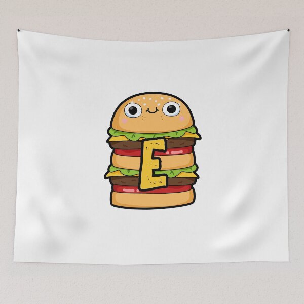 Artikelvorschau, Alphabet Letter E Super süße Burger entworfen und verkauft von kidsmonogram.