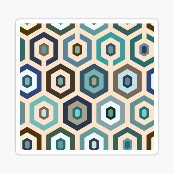 Hexographica: Teal Sticker
