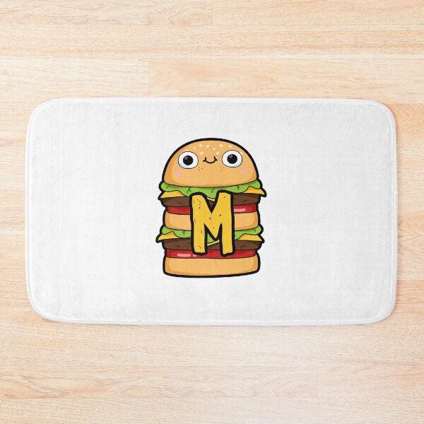 Item preview, Alphabet Letter M Super Cute Burger    designed and sold by kidsmonogram.