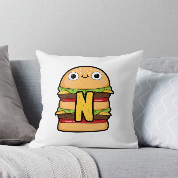 Item preview, Alphabet Letter N Super Cute Burger    designed and sold by kidsmonogram.