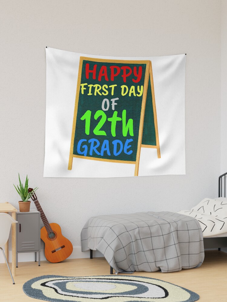 Happy first day of twelfth grade, 12th Grade Design Welcome back to School  Poster for Sale by MKCoolDesigns MK