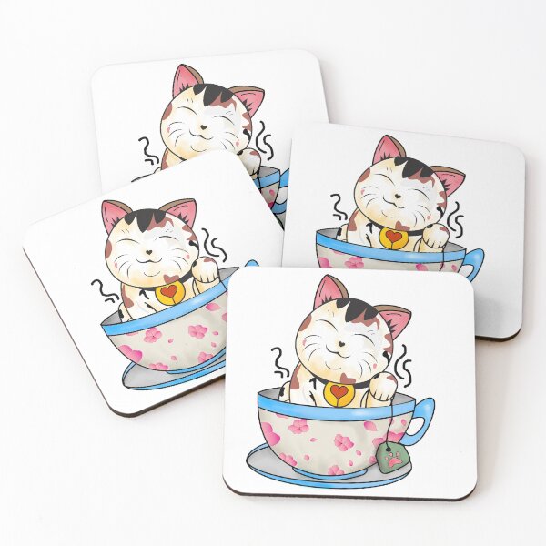 Item preview, Maneki neko and tea designed and sold by mitalim.