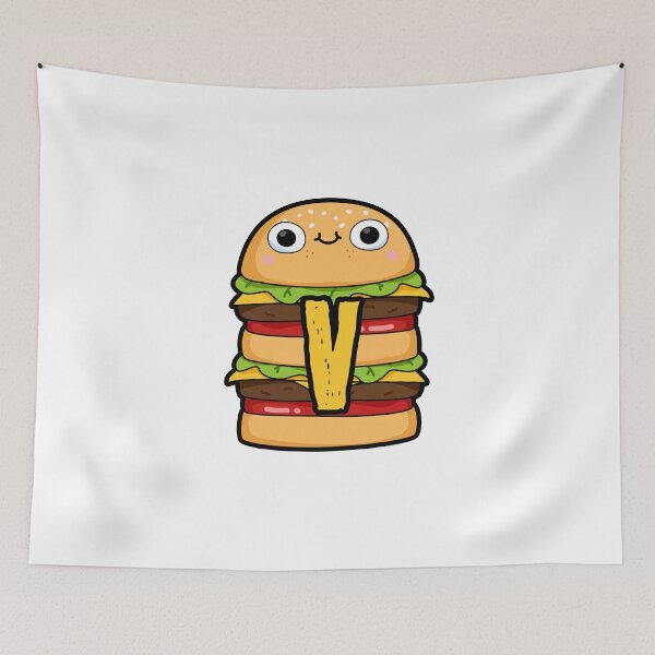 Artikelvorschau, Alphabet Letter V Super süße Burger entworfen und verkauft von kidsmonogram.