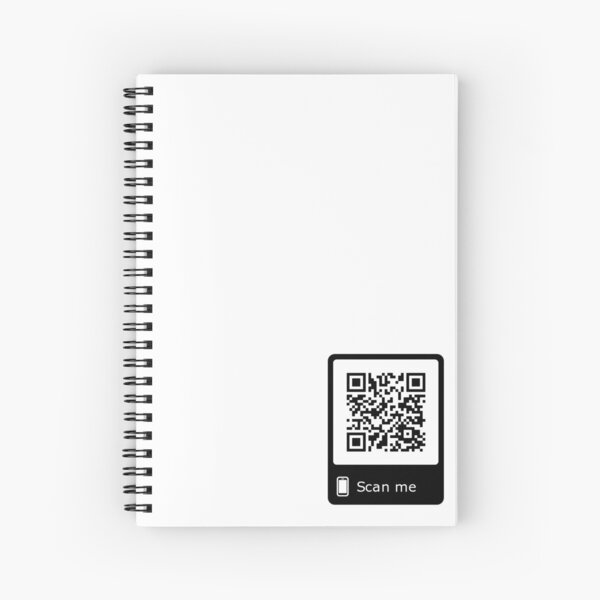 QR Code | Rick Astley | Never Gonna Give You Up | Rick Roll | Rickroll |  Spiral Notebook