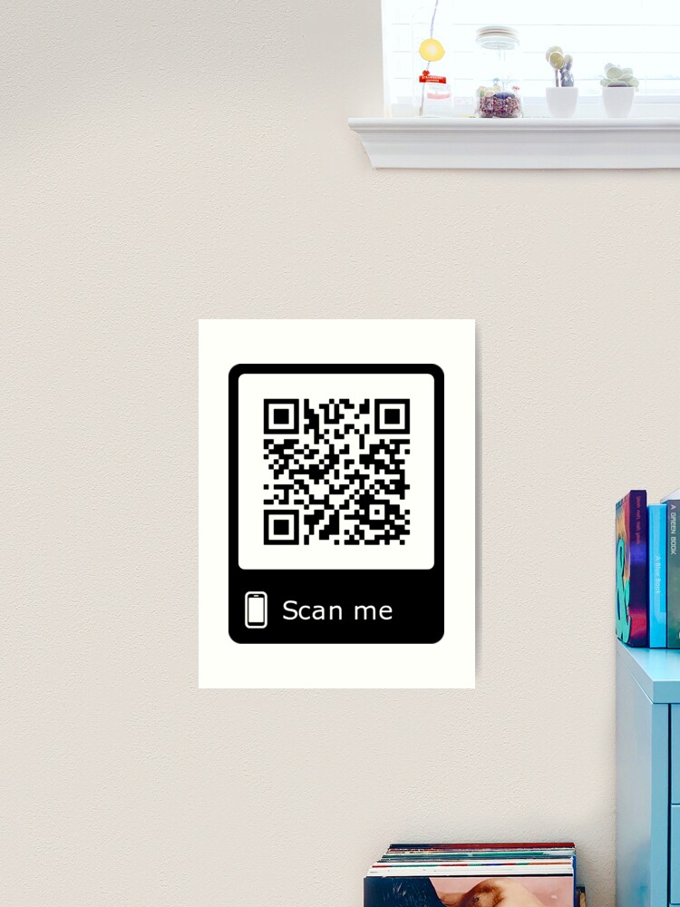 Scan Me Print Printable Wall Art Rick Roll Qr Code Funny -  UK in 2023