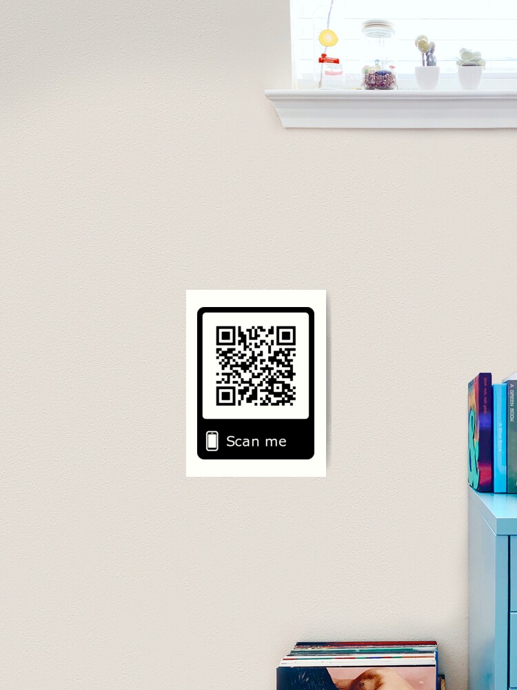 Rick Roll Link QR Code | Framed Art Print