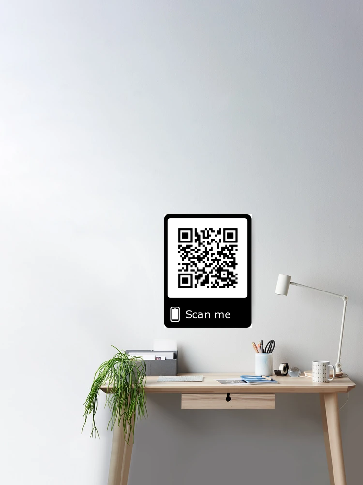 Rick Roll Link QR Code Art Board Print for Sale by magsdesigns