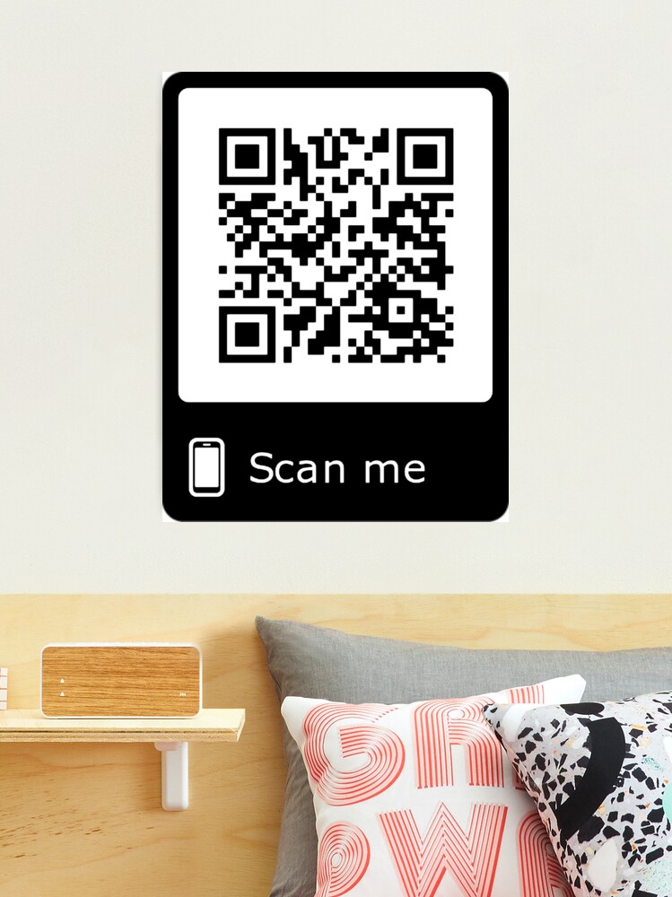 Rick Roll QR Code Prank Metal Print by Ally Says Hi - Pixels