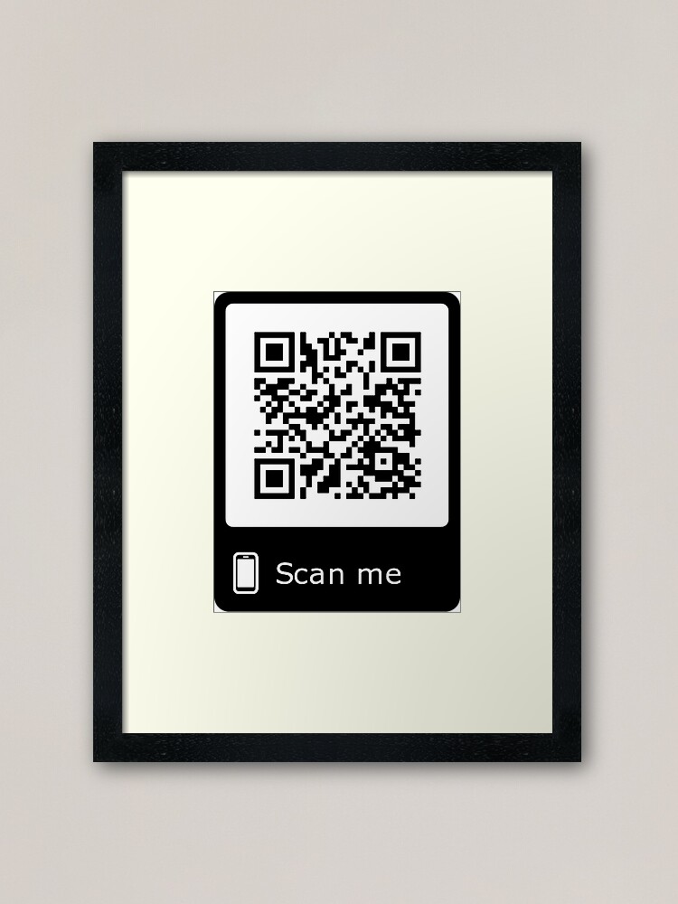 Single Rick Roll funny prank Video link readable QR Code pattern | Art  Board Print