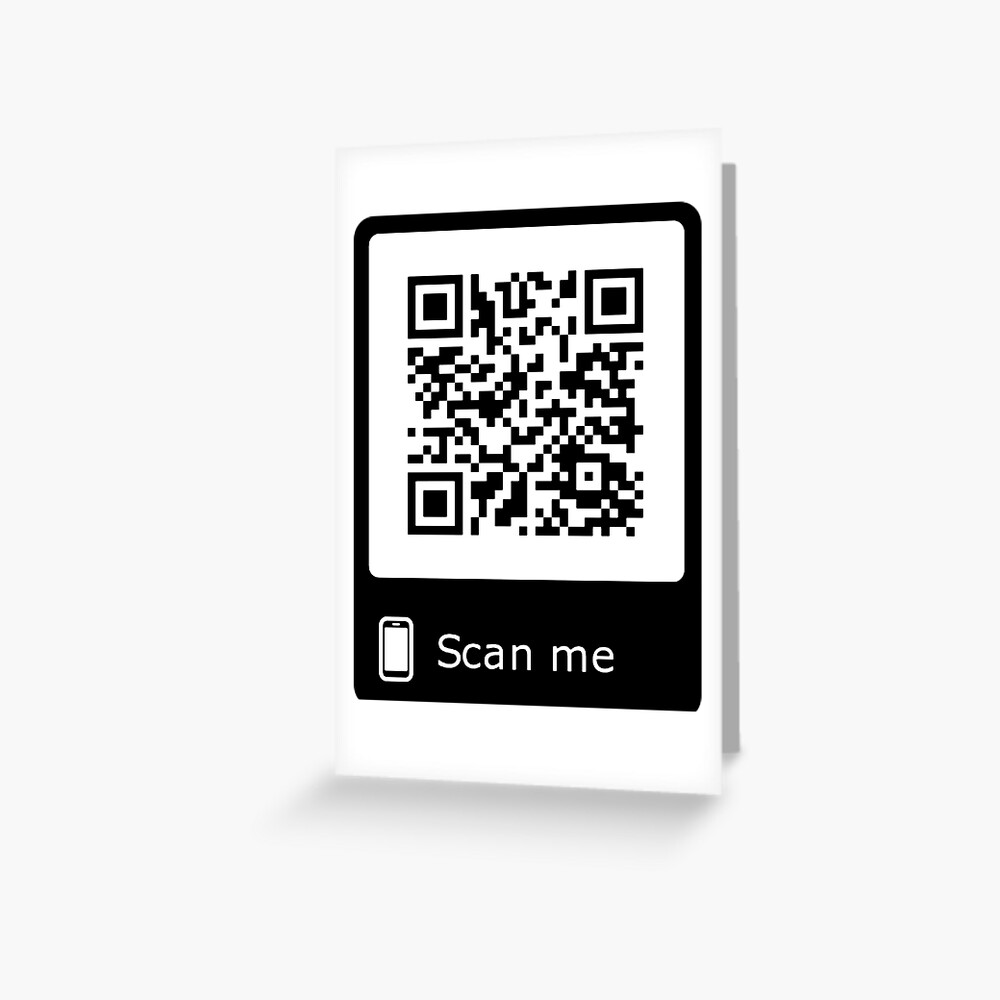 Rickroll Nudes QR code  Greeting Card for Sale by MoreLikeIt