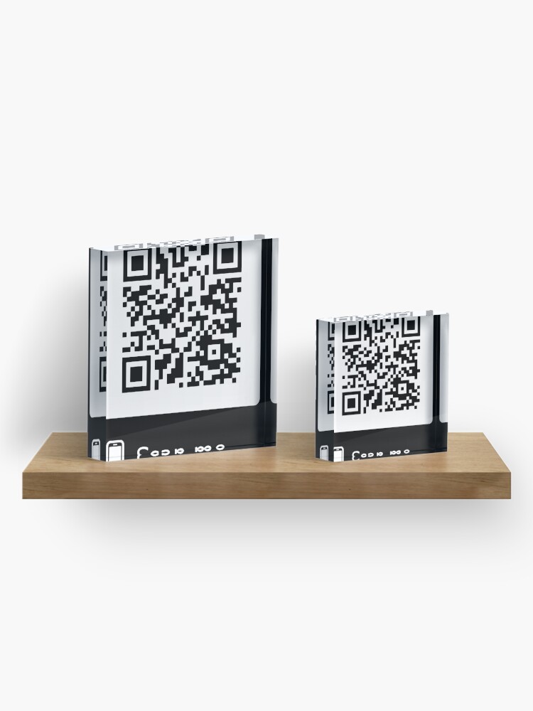 Rick Roll Link QR Code Art Board Print for Sale by magsdesigns