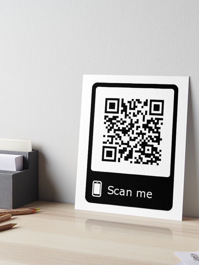 Scan Me Print Printable Wall Art Rick Roll Qr Code Funny -  UK in 2023