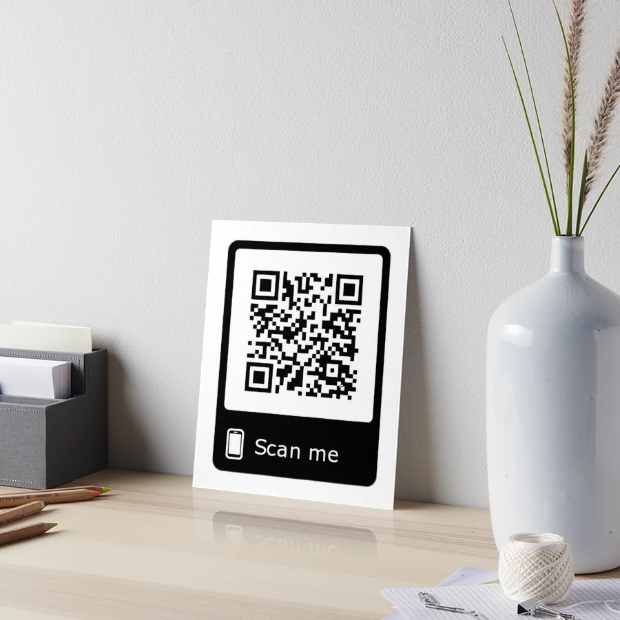 Rick Roll Link QR Code Art Print for Sale by magsdesigns