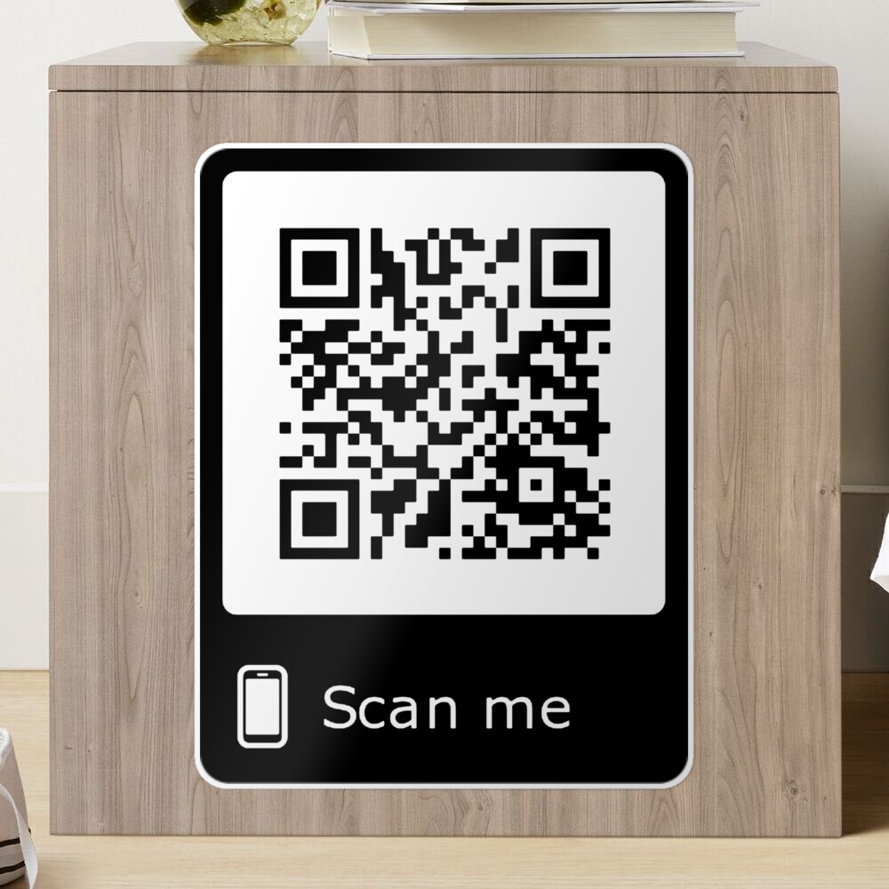 Rick Roll Link QR Code Sticker for Sale by magsdesigns